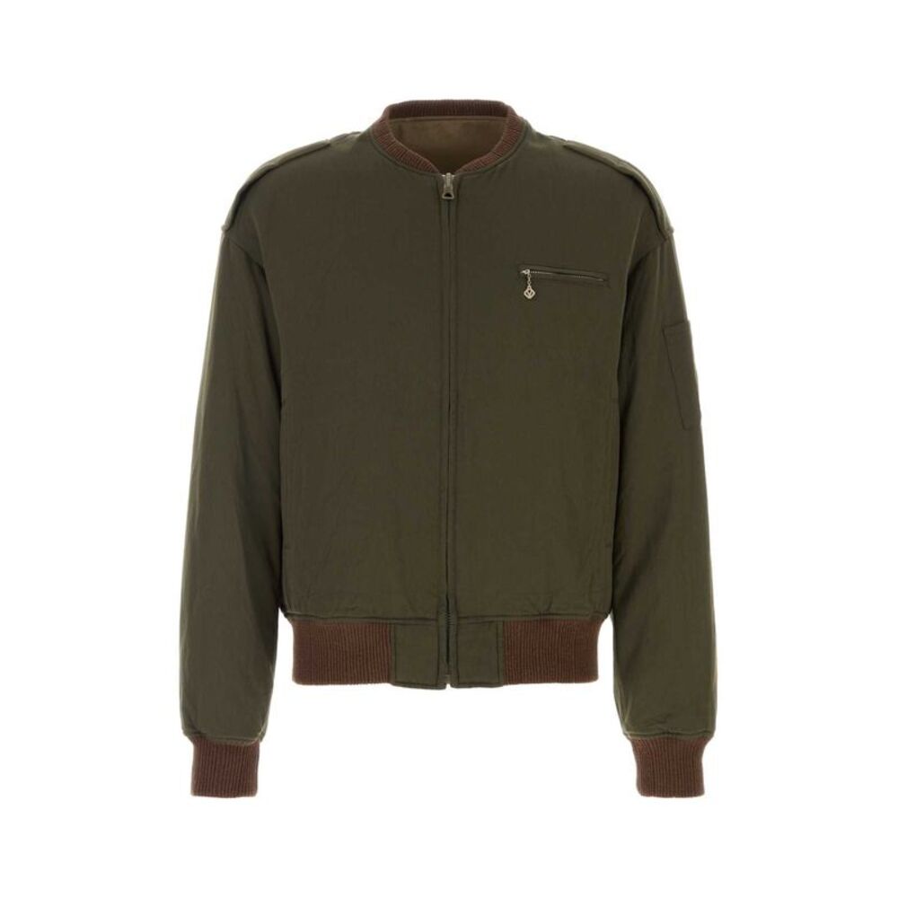 Visvim Men Olive Green Wool Blend Gunner Down Jacket